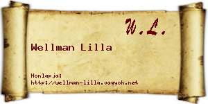 Wellman Lilla névjegykártya